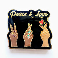Peace & Love Enamel Pin